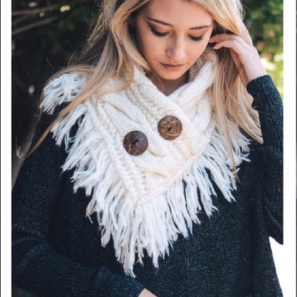 Super soft fringe infinity scarf